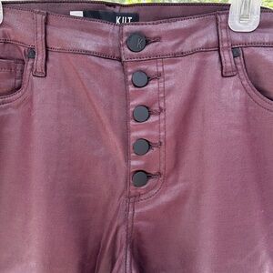 KUT from the KLOTH high-rise MIA High Rise Skinny Jean Color Bordeaux Size 12